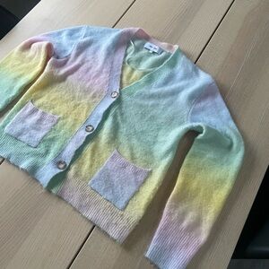 John + Jenn Multicolor Cardigan xs, pastel colour ladies cardigan xs
